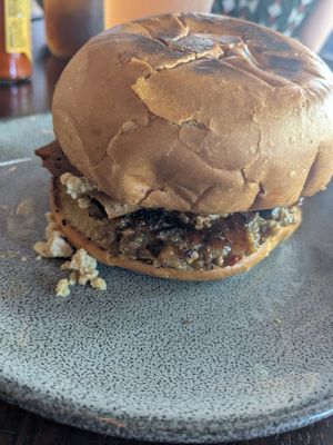Blue cheese burger 🍔 at Graze in Nashville