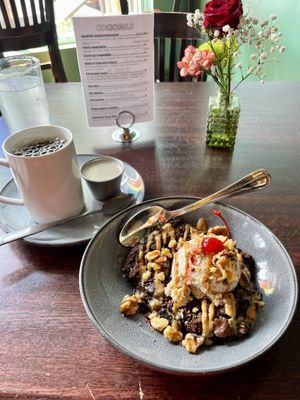 My dessert and coffee    at Graze in Nashville