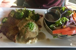 Seiten steak & mashed potatoes  at Graze in Nashville