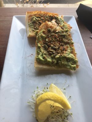 Avo on toast  at Graze in Nashville
