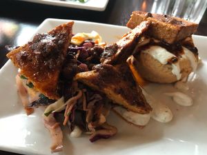 Hot chick’n and biscuits  at Graze in Nashville