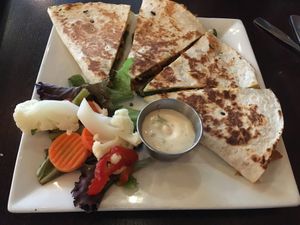 Buffalo “chicken” quesadillas  at Graze in Nashville