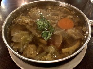 Country cabbage & squash soup of the day  at Graze in Nashville