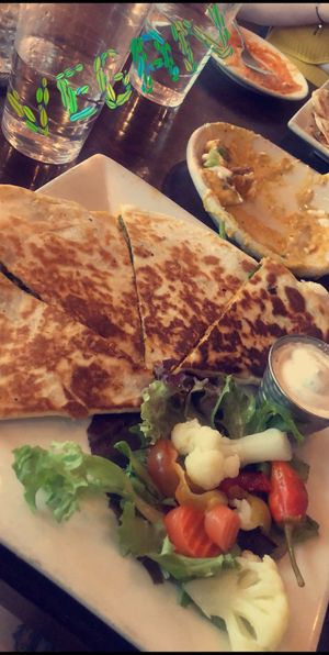 buffalo chicken quesadilla  at Graze in Nashville