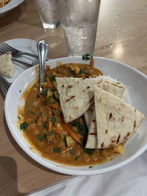 Curry with pita, no crema   at Poppycock's in Traverse City