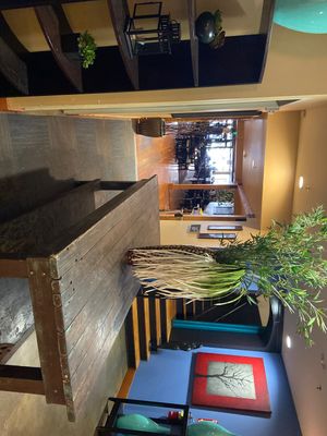 View from back of restaurant  at Amadeus Cafe in Salem