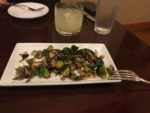 Roasted Brussel Sprouts, no Blue Cheese at Amadeus Cafe in Salem
