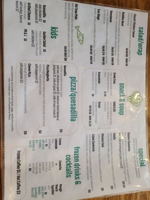Most updated menu at The Dish Cafe in Traverse City