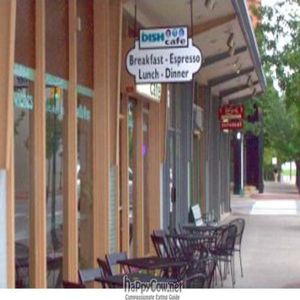outdoor seating in summer at The Dish Cafe in Traverse City