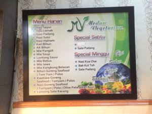 Order from the menu at MV Medan Vegetarian in Medan