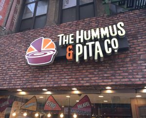 Front entrance. at The Hummus and Pita Co in New York City