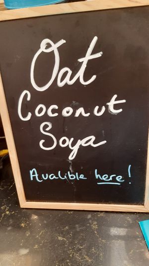 Plant milks at Ardcarne Garden Cafe in Ardcarne