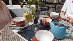 Lots of tea! at Ardcarne Garden Cafe in Ardcarne