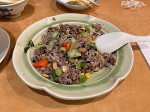 Multi-grain vegetable fried rice at Peking Hanten in Yokohama