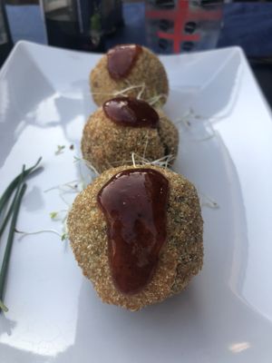 Spinach croquettes  at Dolmen Bar in Lanzarote
