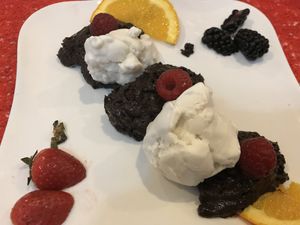 Chocolate mousse at Dolmen Bar in Lanzarote