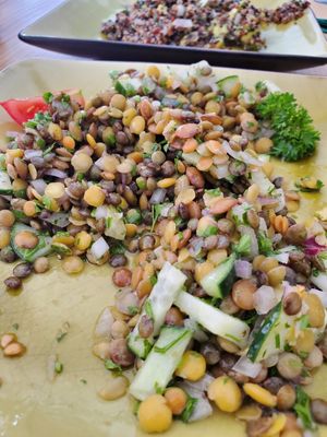 Lentil salad at Ayaso Restaurant in Marrakech
