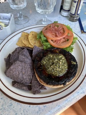 black bean burger   at Good Harbor Grill in Glen Arbor