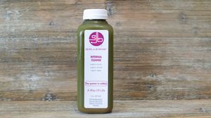 Internal Cleanse Juice made with organic carrot, organic spinach, organic apple.  at SpaJuiceBar in Fort Lauderdale
