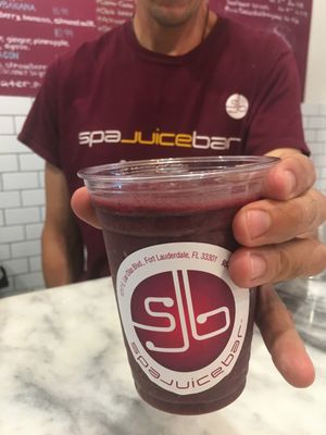 Cupu acai smoothie at SpaJuiceBar in Fort Lauderdale