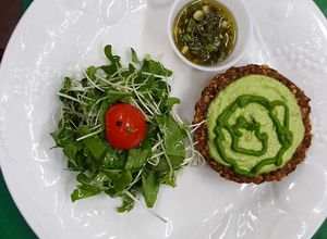 Mushroom spinach quiche  at SpaJuiceBar in Fort Lauderdale