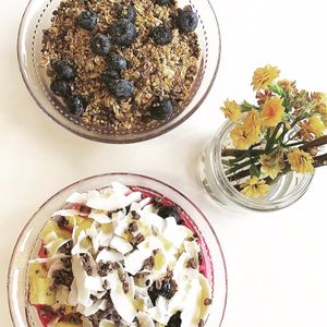 Breakfast is served (all day)! Come try the raw muesli and açaí bowls! Your taste buds will thank you.  at SpaJuiceBar in Fort Lauderdale