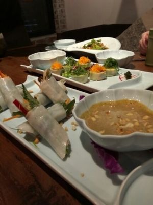 a selection of food at Uu Dam Chay in Hanoi