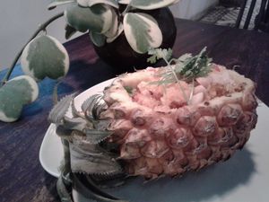 Macadamia fried rice  at Uu Dam Chay in Hanoi