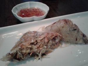 Square spring roll at Uu Dam Chay in Hanoi