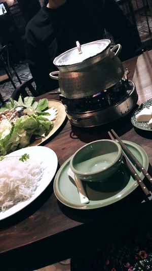 Spicy hot pot - vegan  at Uu Dam Chay in Hanoi