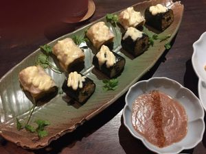 Rice rolls at Uu Dam Chay in Hanoi