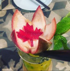 Passion fruit drinks at Uu Dam Chay in Hanoi