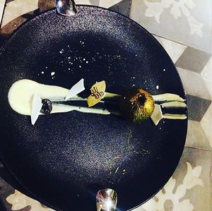 Dessert like ones in 5 star hotels... This's not vegan I think at Uu Dam Chay in Hanoi