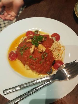 Spaghetti at Uu Dam Chay in Hanoi