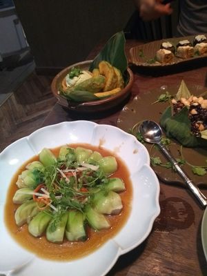 Vegetables and mushroom at Uu Dam Chay in Hanoi