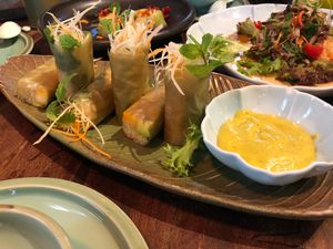 Mango avocado salad at Uu Dam Chay in Hanoi