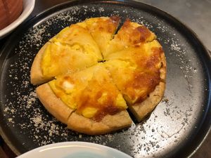 Durian pizza at Uu Dam Chay in Hanoi