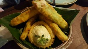 Fried avocado!! at Uu Dam Chay in Hanoi