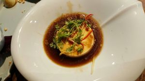 Soy sauce tofu at Uu Dam Chay in Hanoi
