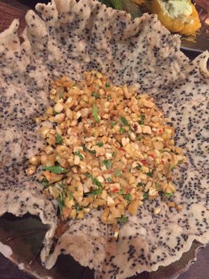 Tofu and mushroom at Uu Dam Chay in Hanoi