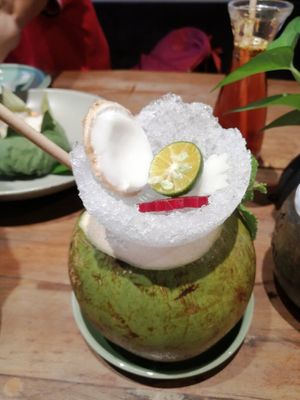Coconut lime water at Uu Dam Chay in Hanoi