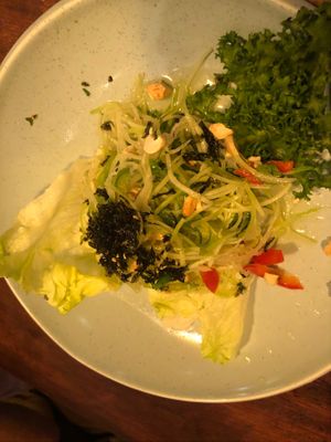 Seaweed salad at Uu Dam Chay in Hanoi