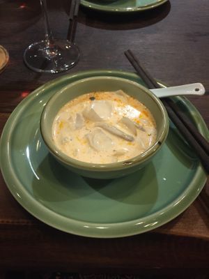 Coconut Curry Soup at Uu Dam Chay in Hanoi