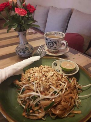 pad thai  at Om Hanoi in Hanoi