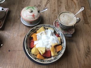 Healthy muesli bowl (vegan) at Om Hanoi in Hanoi