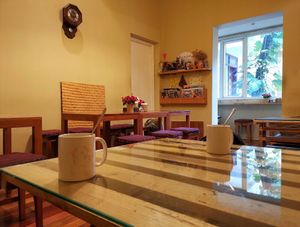 Interior (+ Big Cappuccinos ☕) at Om Hanoi in Hanoi