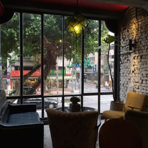 window seating at URBN Culture in Taipei