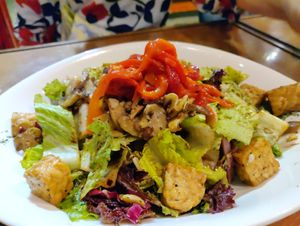 Tempeh salad at URBN Culture in Taipei