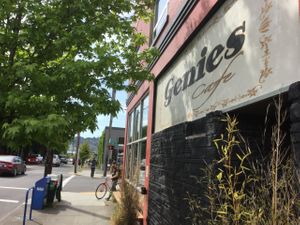 Street view at Genies Cafe in Portland