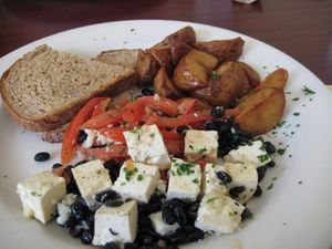Tofu scramble at Genies Cafe in Portland